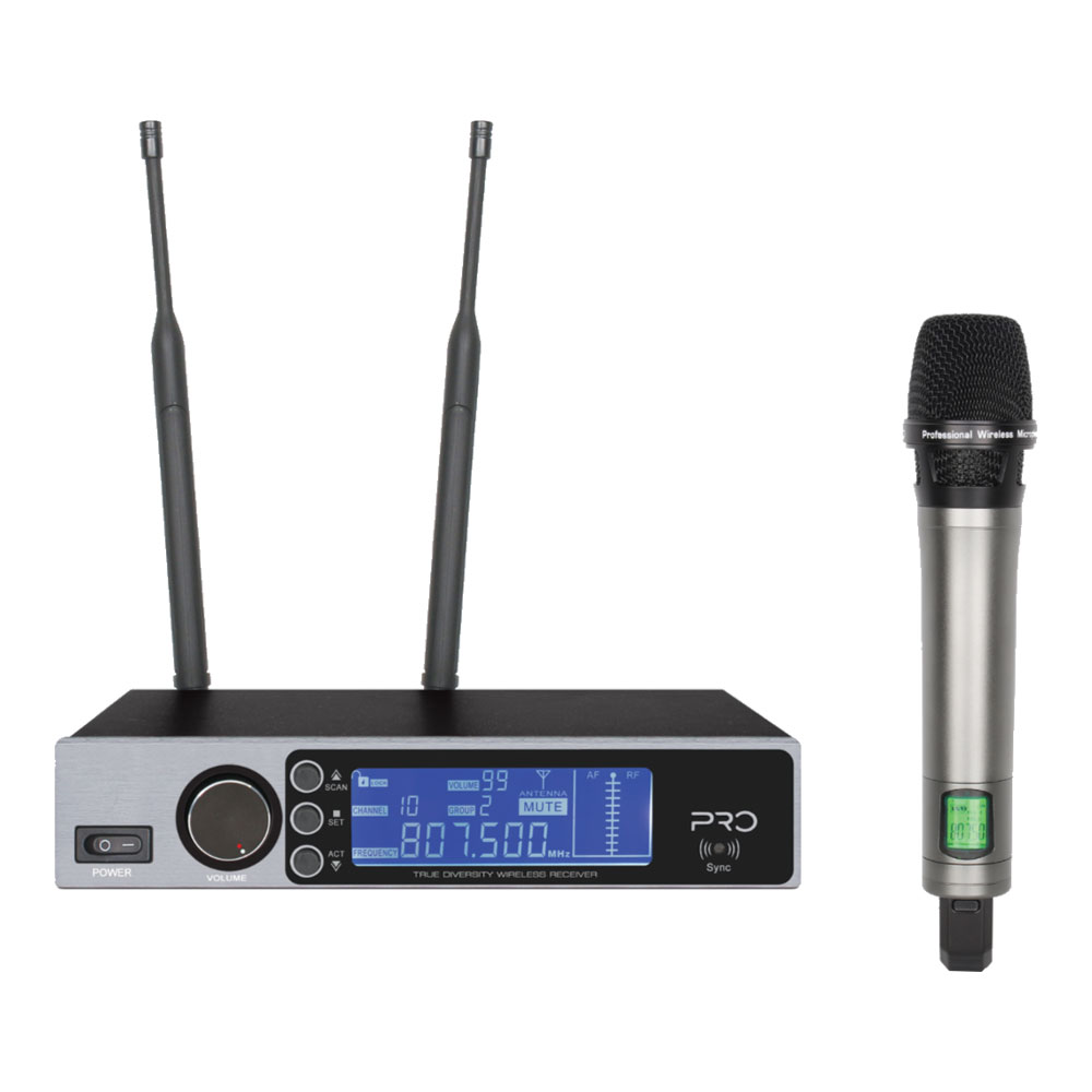 2019 Single Channel UHF True Diversity Wireless Microphone for Handheld Microphone