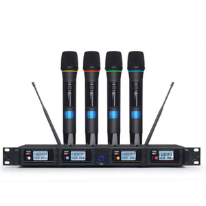 Tiwa 4 channel UHF wireless microphone with bodypack handheld headset microphone