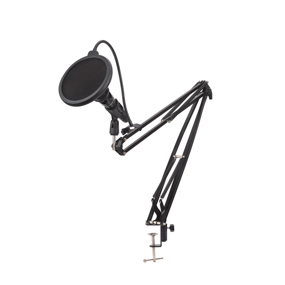 TIWA nb35 Adjustable Suspension Scissor Arm Stand for Condenser Microphone recording with big size pop filter