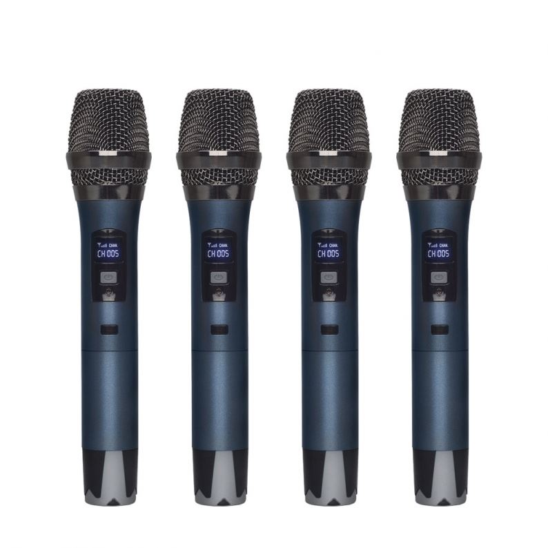 Professional Four Channel UHF Wireless Microphone handheld microphone headset microphone